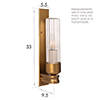 Raydon Wall Light in Old Gold (Fluted Glass)