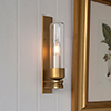 Raydon Wall Light in Old Gold (Plain Glass)