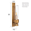 Raydon Wall Light in Old Gold (Plain Glass)