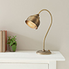 Wharton Table Lamp in Antiqued Brass