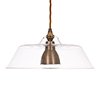 Lynfield Glass Pendant Light in Antiqued Brass