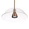 Lynfield Glass Pendant Light in Antiqued Brass