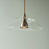 Lynfield Glass Pendant Light in Antiqued Brass