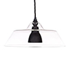 Lynfield Glass Pendant Light in Matt Black