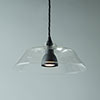 Lynfield Glass Pendant Light in Matt Black