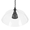 Lynfield Glass Pendant Light in Matt Black