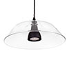 Lynfield Glass Pendant Light in Matt Black