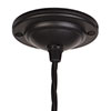 Lynfield Glass Pendant Light in Matt Black