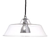 Lynfield Glass Pendant Light in Nickel