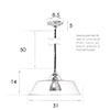 Lynfield Glass Pendant Light in Nickel