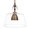 Lovell Glass Pendant Light in Antiqued Brass