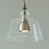 Lovell Glass Pendant Light in Antiqued Brass