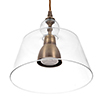 Lovell Glass Pendant Light in Antiqued Brass