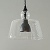 Lovell Glass Pendant Light in Matt Black