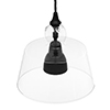 Lovell Glass Pendant Light in Matt Black