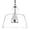 Lovell Glass Pendant Light in Nickel Plated