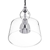 Lovell Glass Pendant Light in Nickel Plated