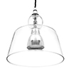 Lovell Glass Pendant Light in Nickel Plated