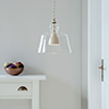 Lovell Glass Pendant Light in Plain Ivory