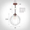 Fulbourn Glass Pendant Light in Heritage Copper