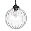 Fulbourn Glass Pendant Light in Matt Black