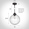 Fulbourn Glass Pendant Light in Matt Black