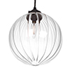 Fulbourn Glass Pendant Light in Matt Black