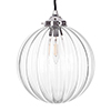 Fulbourn Glass Pendant Light in Nickel