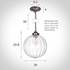 Fulbourn Glass Pendant Light in Polished