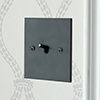 1 Gang Black Toggle Switch Beeswax Bevelled