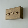 Double Surface Mounting Box in Antiqued Brass