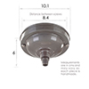 Fordham Ceiling Rose with Cable Grip in Polished