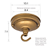 Fordham Ceiling Rose with Hook in Old Gold