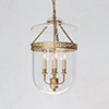 Plain Glass Stafford Pendant Light in Old Gold