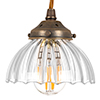 Allegra Fluted Pendant Light in Antiqued Brass