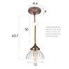 Allegra Fluted Pendant Light in Antiqued Brass