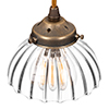 Allegra Fluted Pendant Light in Antiqued Brass