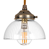 Allegra Fine Fluted Pendant Light Antiqued Brass