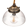 Allegra Fine Fluted Pendant Light Antiqued Brass