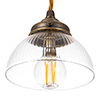 Allegra Fine Fluted Pendant Light Antiqued Brass