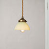 Allegra Jade Green Pendant Light In Antiqued Brass