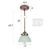 Allegra Jade Green Pendant Light In Antiqued Brass