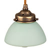 Allegra Jade Green Pendant Light In Antiqued Brass