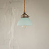 Allegra Jade Green Pendant Light In Antiqued Brass
