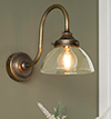 Allegra Wall Light in Antiqued Brass