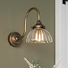 Allegra Fluted Wall Light in Antiqued Brass