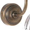 Allegra Fluted Wall Light in Antiqued Brass