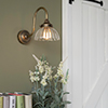 Allegra Fluted Wall Light in Antiqued Brass