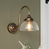 Allegra Fine Fluted Wall Light in Antiqued Brass