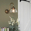 Allegra Fine Fluted Wall Light in Antiqued Brass